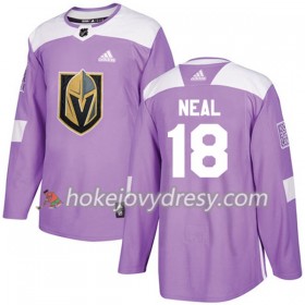 Pánské Hokejový Dres Vegas Golden Knights James Neal 18 Adidas 2017-2018 Nachová Fights Cancer Practice Authentic